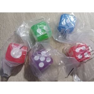 Dice. Set of 5 jumbo light up color changing dice.  Nice Sticking Stuffer, Great